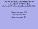 Основные типы парагенезисов алмазных включений