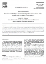 Possible Carlin-type disseminated gold mineralization in the Mahakoshal fold belt, central India