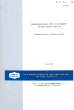 Procedures manual for stream sediment reconnaissance sampling. Uranium resource evaluation project / Руководство по опробованию речных отложений при разведке. Проект урановой оценки