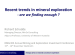 Recent trends in mineral exploration - are we finding enough? / Последние тренды в поисках полезных ископаемых - находим ли мы достаточно?