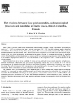 The relations between false gold anomalies, sedimentological processes and landslides in Harris Creek, British Columbia, Canada