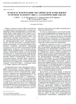 Рельеф и деформации океанической коры южнее островов Зеленого Мыса (Атлантический океан)