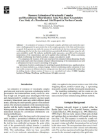 Resource estimation of structurally complex and discontinuous mineralization using non-linear geostatistics: case study of a mesothermal gold deposit in Northern Canada 