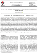 Review of Late Cretaceous volcanogenic massive sulfide mineralization in the Eastern Pontides, NE Turkey / Обзор позднемеловой вулканогенной массивной сульфидной минерализации в Восточных Понтидах, Северо-восточная Турция