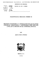 Revision taxonomica y tipificacion de las plantas jurasicas colectadas y estudiadas por wieland (1914) en la region de el Consuelo, Oaxaca / Таксономический пересмотр и типизация юрских растений, Виланд (1914 г.) в регионе Эль-Консуэло, штат Оахака