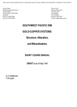 Southwest pacific rim gold-copper system: Structure, Alteration, and Mineralization / Типы Au-Cu систем юго-западной части Тихоокеанского кольца