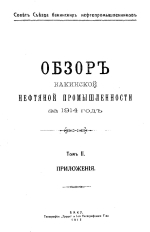 Совет съезда нефтепромышленников. Обзор Бакинской нефтяной промышленности за 1914 год. Том 2. Приложения