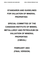 Standards and guidelines for vauation of mineral properties. Special committee of the Canadian institute of mining, metallurgy and petroleum on valuation of mineral properties (CIMVAL) / Стандарты и рекомендации по оценке свойств полезных ископаемых