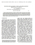 Tectono-metallogenic units and metallogenic provinces of Africa