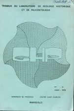 Travaux du laboratoire de geologie historique et de paleontologie