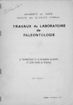Travaux du laboratoire de paleontologie / Работа палеонтологической лаборатории