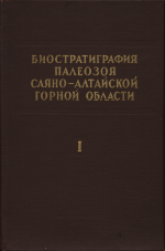 Труды СНИИГГИМС. Выпуск 19. Биостратиграфия палеозоя Саяно-Алтайской горной области. Том 1. Нижний палеозой