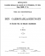 Uber die schichtenfolge in den carbonablagerungen im sudlichen theil des Moskauer Kohlenbeckens. Tome XXXIV. №6