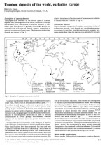 Uranium deposits of the world, excluding Europe / Месторождения урана мира, исключая Европу