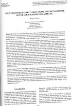 The Vergenoeg fayalite iron oxide fluorite deposit, South Africa: some new aspects