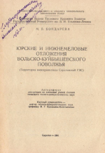 Юрские и нижнемеловые отложения Вольско-Куйбышевского Поволжья (территория водохранилища Саратовской ГЭС)