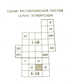 K-40-X. Геологическая карта СССР. Серия Устюртская