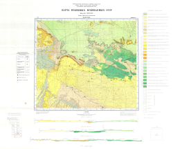 K-40-XXXI. Геологическая карта СССР. Карта полезных ископаемых СССР. Мангышлак-Балханская серия