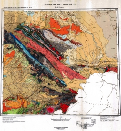 K-42-Б (Чикмент). Геологическая карта Казахской ССР