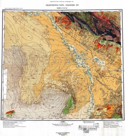 K-42-A (Туркестан). Геологическая карта Казахской ССР