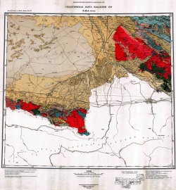 K-43-A (Фрунзе). Геологическая карта Казахской ССР
