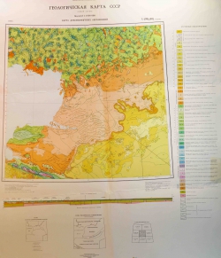 L-(39),(40) (Гурьев). Геологическая карта СССР. Карта дочетвертичных образований