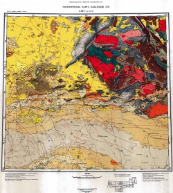 L-42-Г (свх. Тасты). Геологическая карта Казахской ССР
