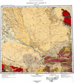 L-43-Г (Уштобе). Геологическая карта Казахской ССР