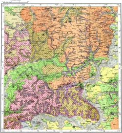 M-36-V. Геологическая карта СССР. Карта четвертичных отложений. Серия Брянско-Воронежская