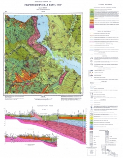 M-36-XX (Корсунь-Шевченковский). Геологическая карта СССР. Серия Центральноукраинская. Гидрогелогическая карта