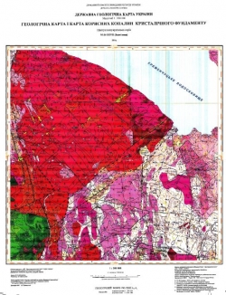 M-36-XXVII (Знамянка). Геологическая карта и карта полезных ископаемых кристаллического фундамента. Серия Центральноукраинская