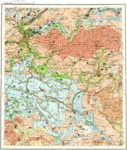 N-36-VII. Геологическая карта СССР. Карта полезных ископаемых четвертичных отложений. Белорусская серия