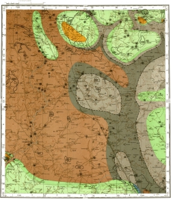 N-36-XV. Геологическая карта СССР. Карта полезных ископаемых. Подмосковная серия