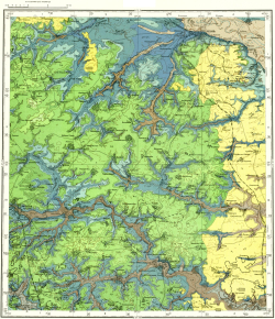 N-37-XVI. Геологическая карта СССР. Геологическая карта и карта полезных ископаемых дочетвертичных отложений. Серия Московская