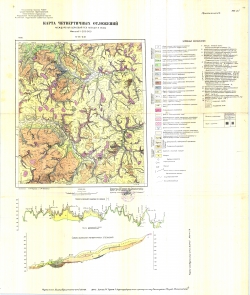 N-38-XXI. Геологическая карта четвертичных отложений междуречья верховий рек Мокши и Иссы