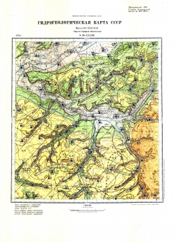N-38-XXXIII. Гидрогеологическая карта СССР. Серия Средне-Волжская