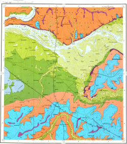 N-39-XXVI. Геологическая карта СССР. Карта четвертичных образований. Средневолжская серия