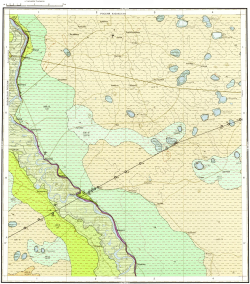 N-43-XXII. Геологическая карта СССР. Геологическая карта и карта полезных ископаемых четвертичных образований. Западно-Сибирская серия