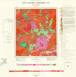 N-50-XI. Карта полезных ископаемых СССР. Олёкмо-Витимская серия.