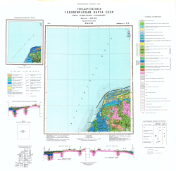 O-34-XXII. Геологическая карта СССР. Карта четвертичных отложений. Прибалтийская серия