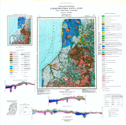 O-34-XXVIII (Кулдига). Государственная геологическая карта СССР. Карта четвертичных отложений. Прибалтийская серия