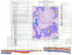 O-37-XVI (Пошехонье-Володарск). Государственная геологическая карта СССР. Карта дочетвертичных отложений. Московская серия