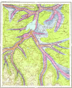 O-37-XXVIII. Геологическая карта СССР. Геологическая карта дочетвертичных образований. Московская серия
