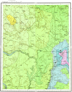 O-38-XIV. Геологическая карта СССР. Геологическая карта и карта полезных ископаемых дочетвертичных образований. Средневолжская серия