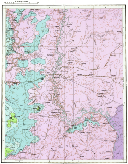 O-38-XVI. Геологическая карта СССР. Геологическая карта и карта полезных ископаемых дочетвертичных образований. Средневолжская серия