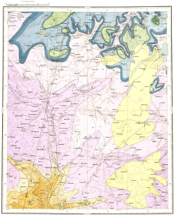 O-38-XXV. Геологическая карта СССР. Геологическая карта и карта полезных ископаемых дочетвертичных образований. Средневолжская серия