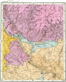 O-38-XXVIII. Геологическая карта СССР. Средневолжская серия