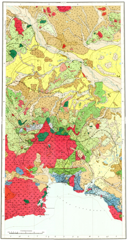 O-56-IV,X. Геологическая карта СССР. Геологическая карта и карта полезных ископаемых дочетвертичных образований. Магаданская серия