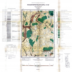 P-45-XII. Геологическая карта СССР. Серия Туруханская