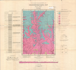 P-51-XXVIII. Геологическая карта СССР. Геологическая карта и карта полезных ископаемых. Амгинская серия